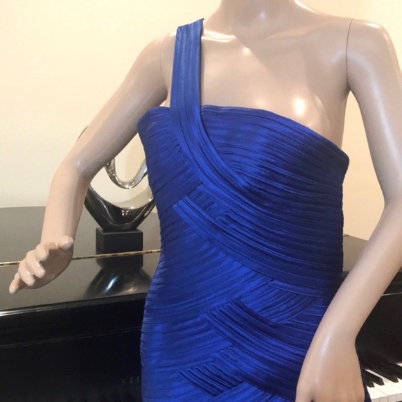 NWT BCBGMAXAZRIA bodycon one shoulder party holiday wedding cocktail dress - Picture 7 of 8